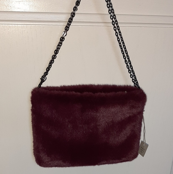 A New Day Clutch Crossbody faux Fur 10x7 - Picture 3 of 9